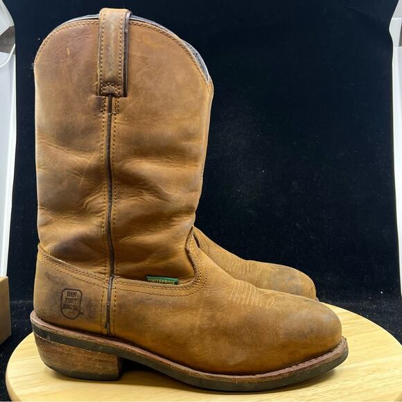 Dan Post DP69691 Men Albuquerque Brown Leather Waterproof Steel Toe Boots 8.5D - Picture 4 of 9